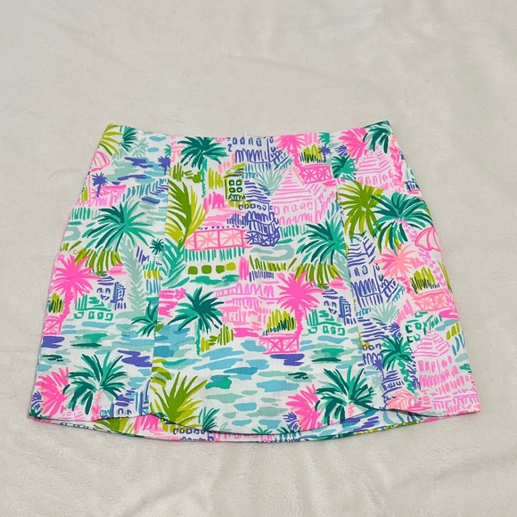 Lilly Pulitzer Pants - Lilly Pulitzer Pink and Green Tropical Skort